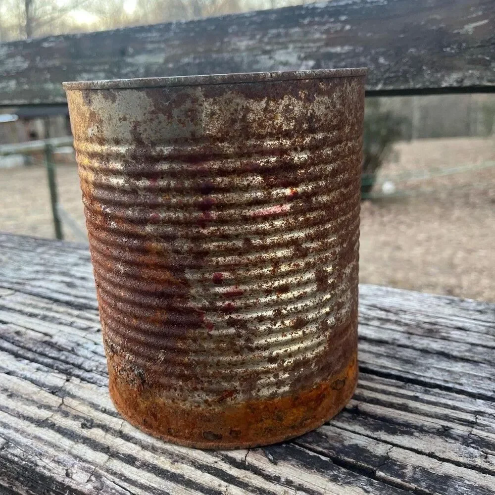 Unbranded rusty tin